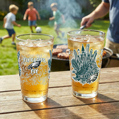 Philadelphia Eagles 16oz Glass pint, Set of 2