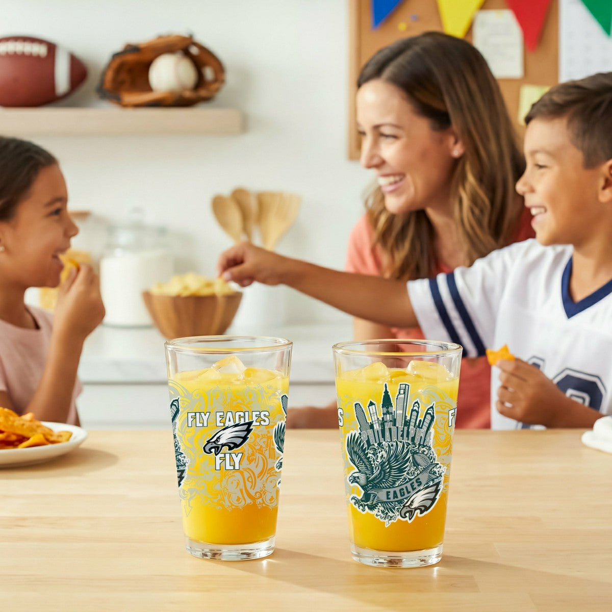 Philadelphia Eagles 16oz Glass pint, Set of 2