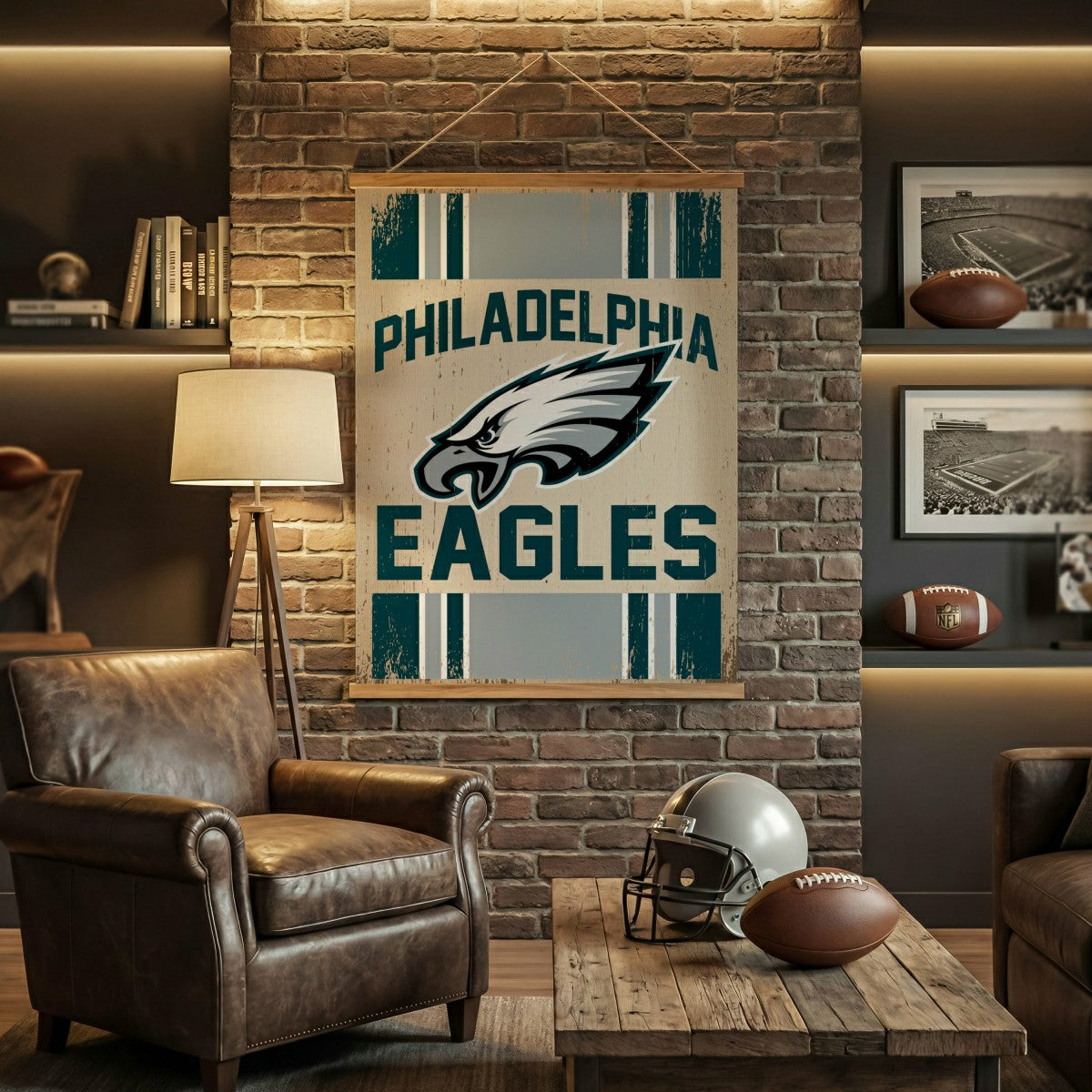 Philadelphia Eagles, Canvas Wall Tapestry, Large, 54x36
