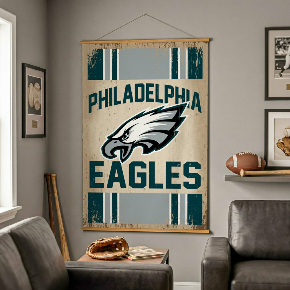 Philadelphia Eagles, Canvas Wall Tapestry, Large, 54x36