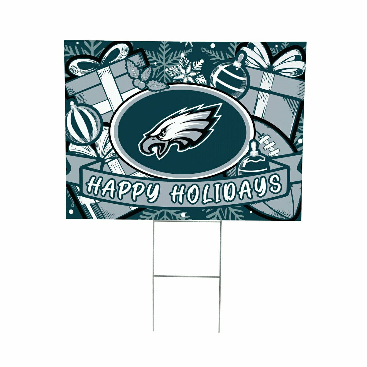Philadelphia Eagles Yard Sign, Holiday