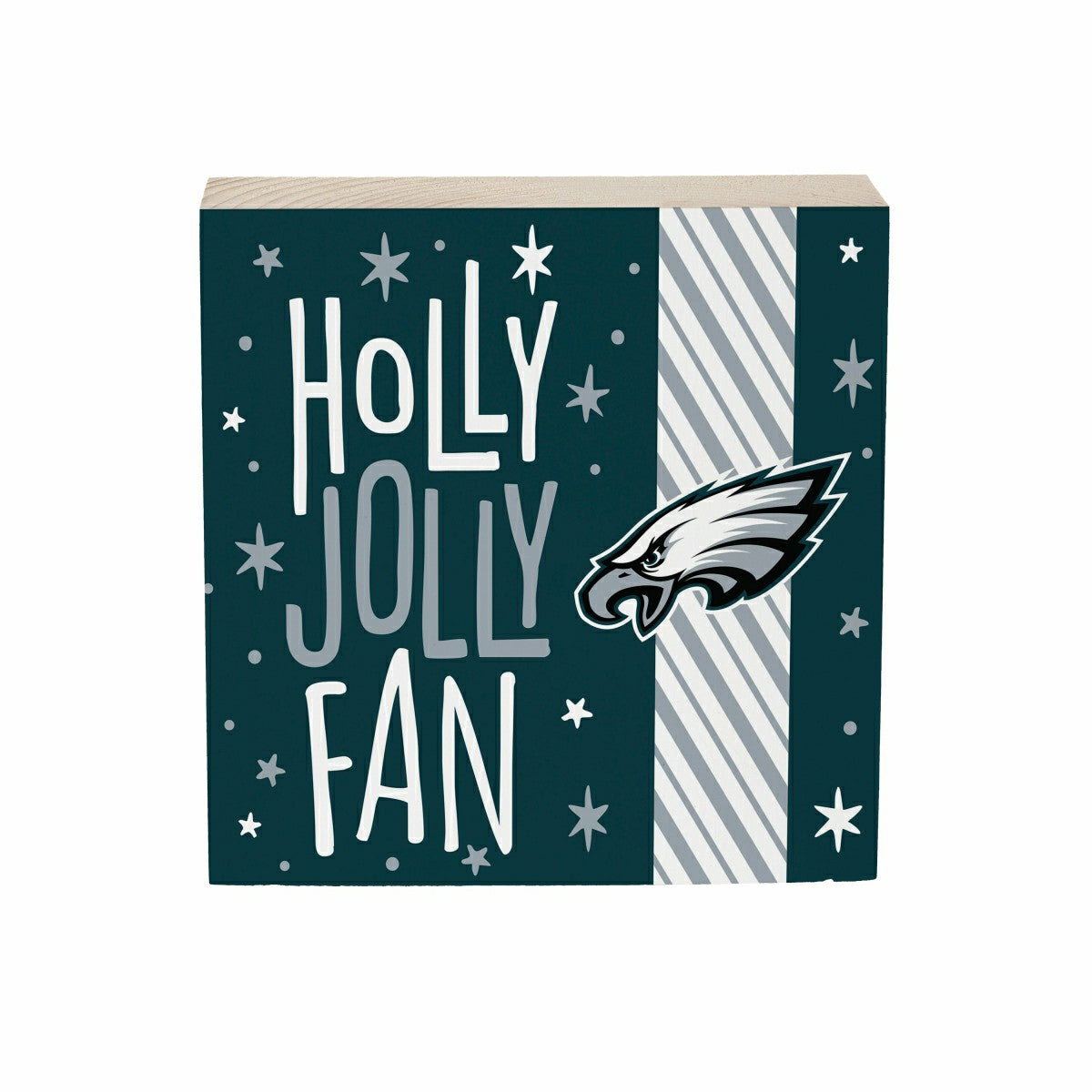 Philadelphia Eagles Block, Holiday, 6x6