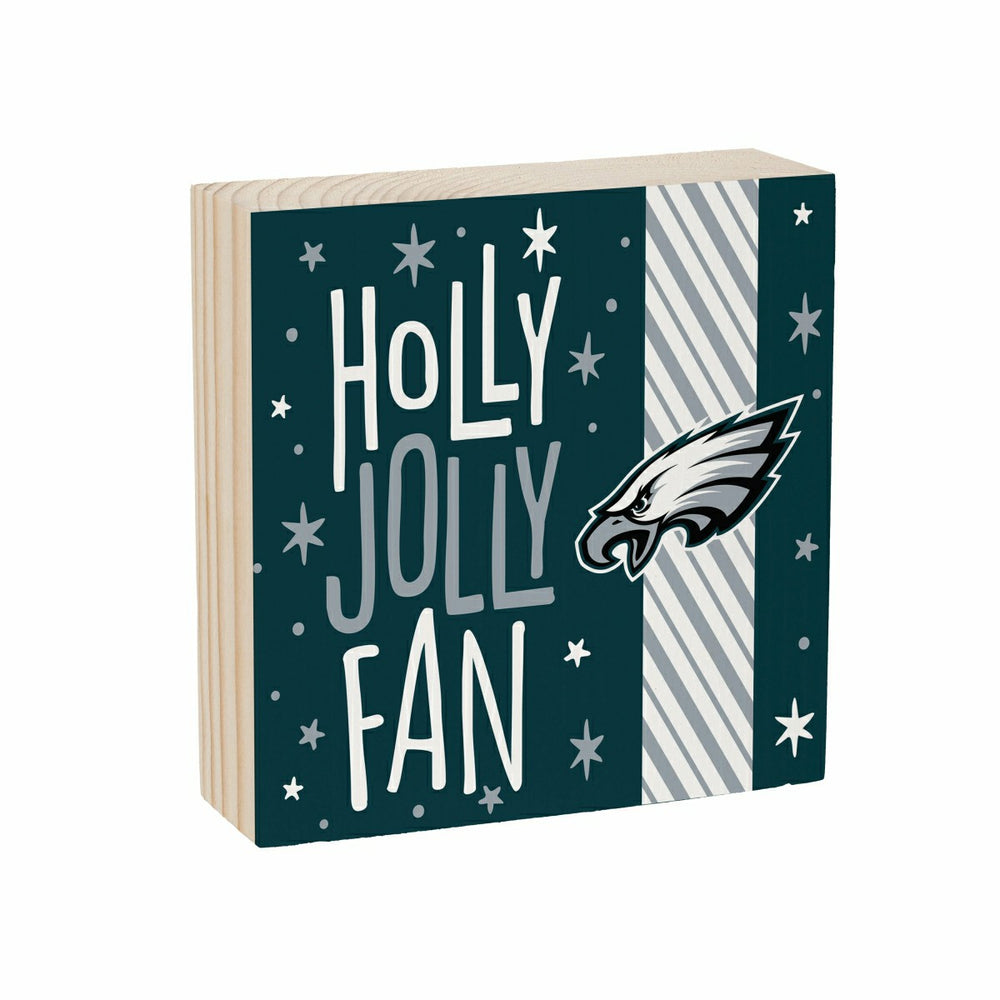 Philadelphia Eagles Block, Holiday, 6x6