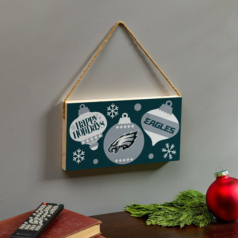 Philadelphia Eagles Holiday Wood Wall Sign, 6x11