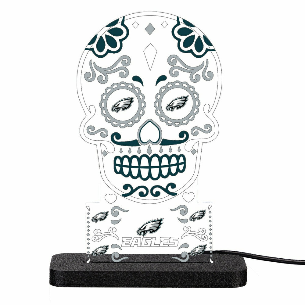 Philadelphia Eagles NFL Football Sugar Skull Desklite LED Decor