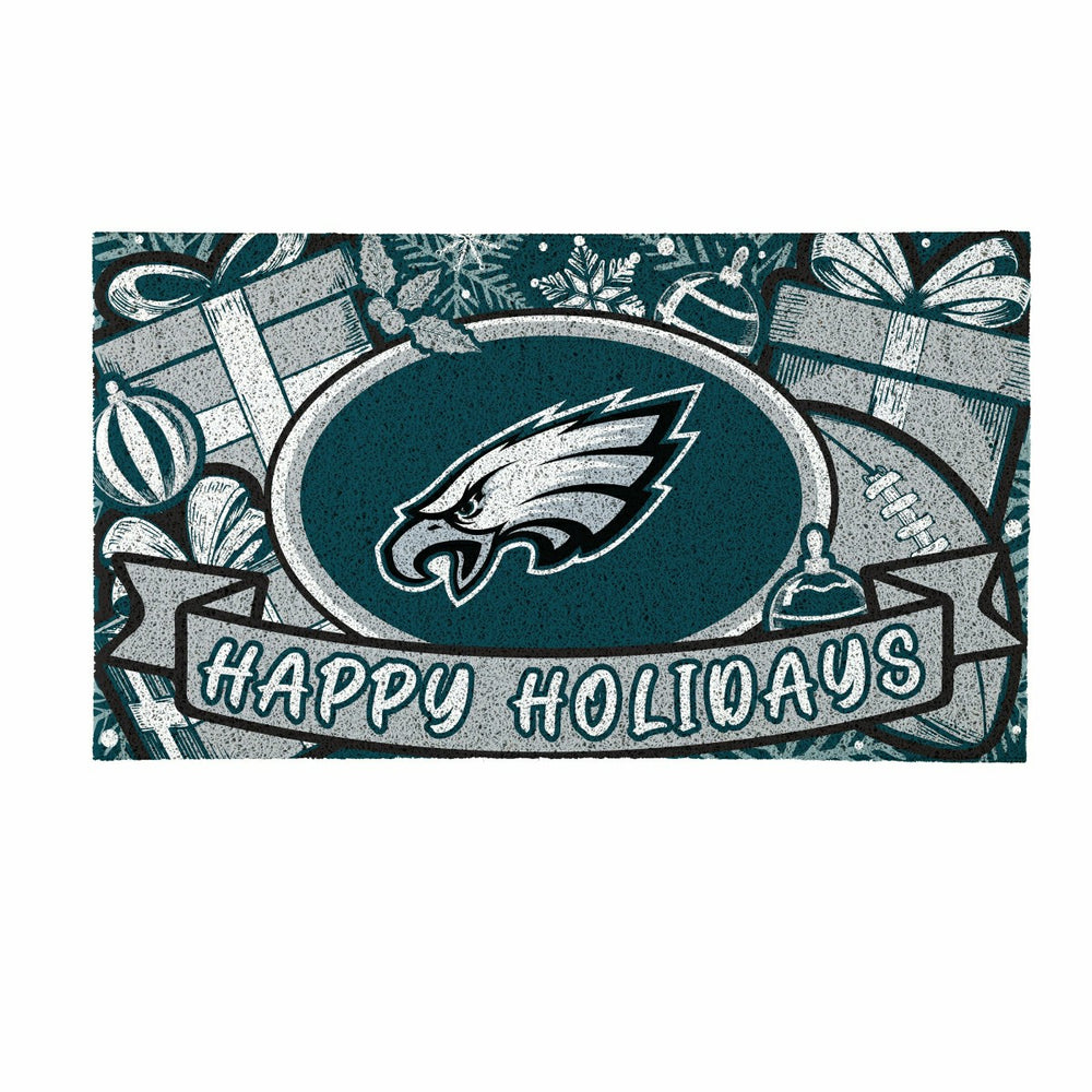 Philadelphia Eagles Holiday PVC Mat, 28"x16"