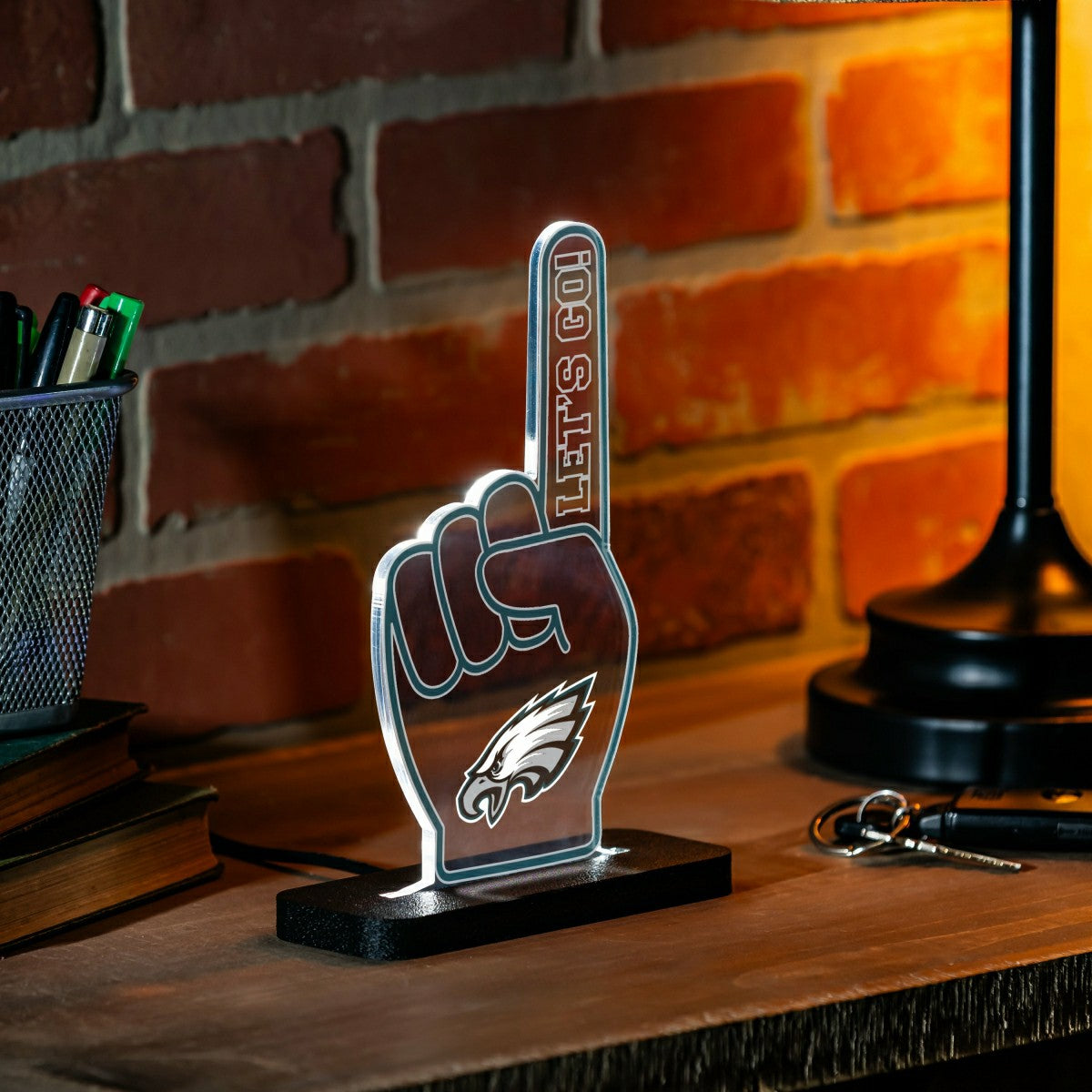 Philadelphia Eagles NFL Football Foam Finger Desklite LED Decor