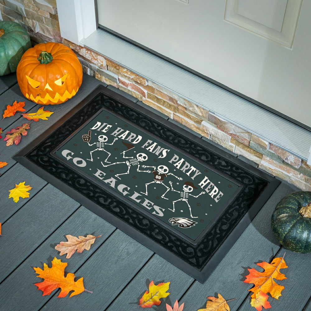 Philadelphia Eagles Flocked Coir Halloween Sassafras Switch Mat, 22"x1
