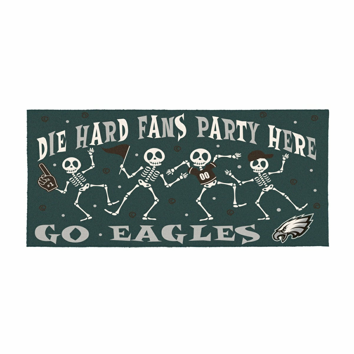 Philadelphia Eagles Flocked Coir Halloween Sassafras Switch Mat, 22"x1