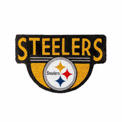 NFL Shaped Coir Door Mat, Steelers