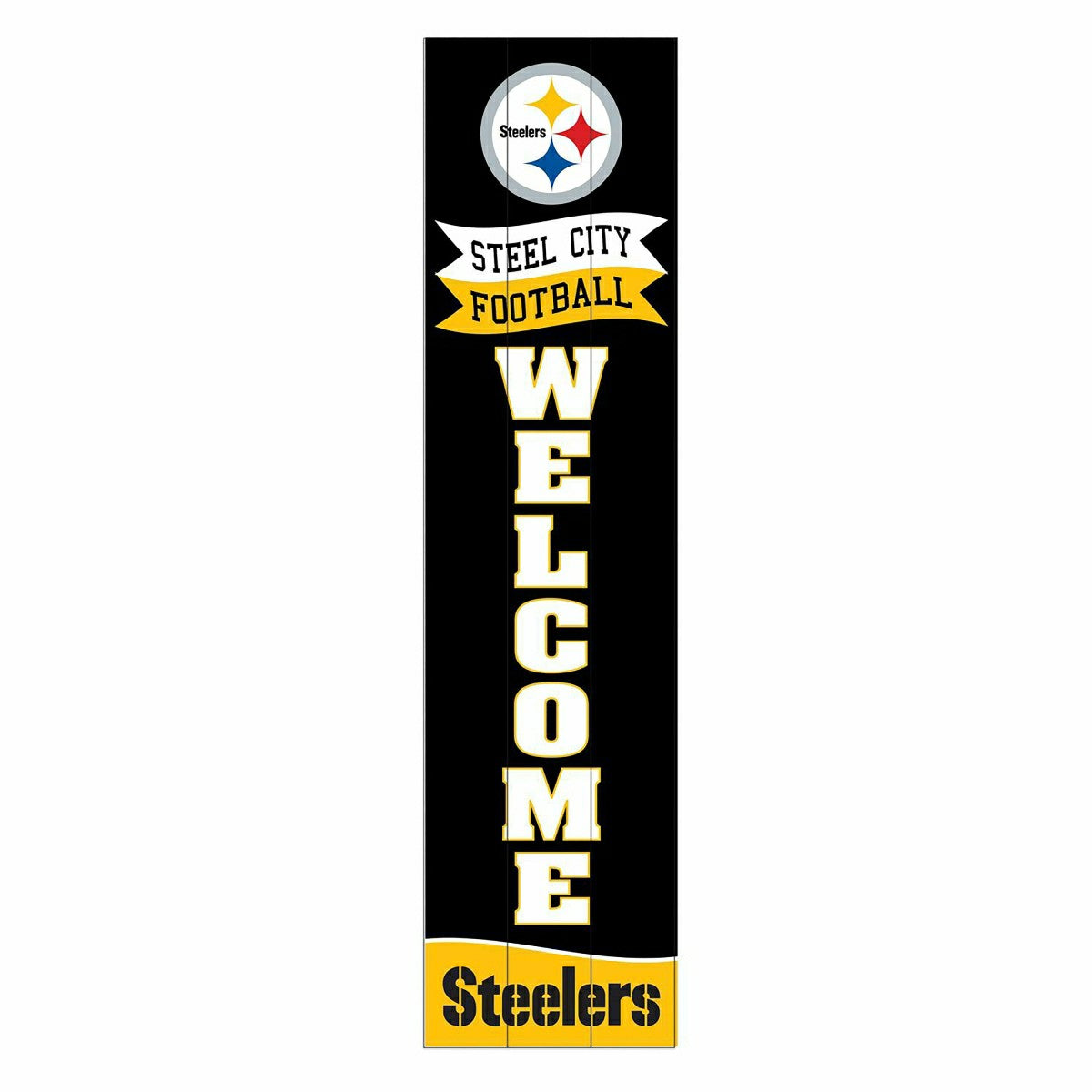 Pittsburgh Steelers Large Single Sided Leaner, 46"