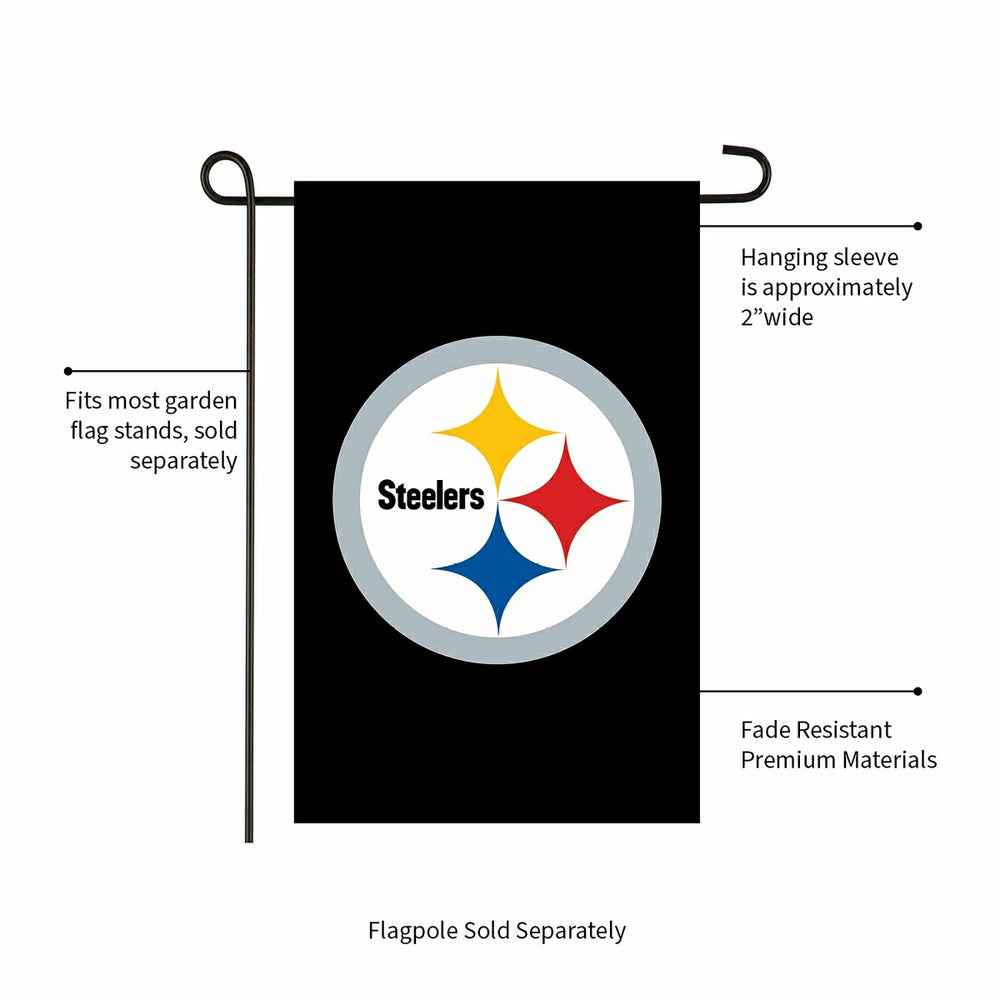 Pittsburgh Steelers Applique Garden Flag