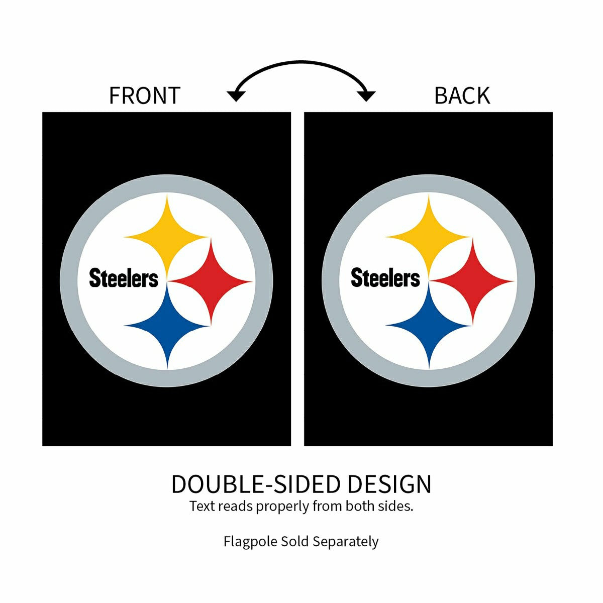 Pittsburgh Steelers Applique Garden Flag