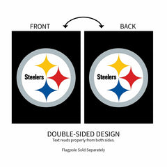 Pittsburgh Steelers Applique Garden Flag