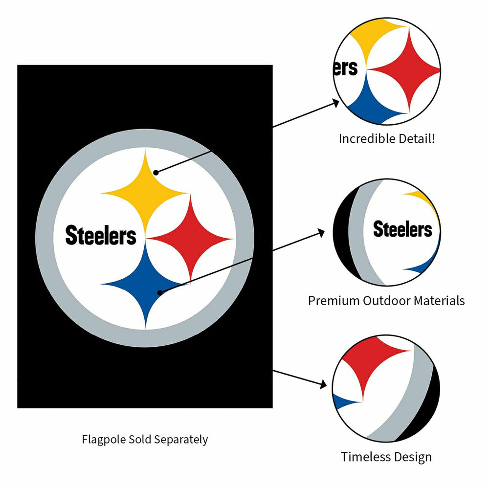 Pittsburgh Steelers Applique Garden Flag
