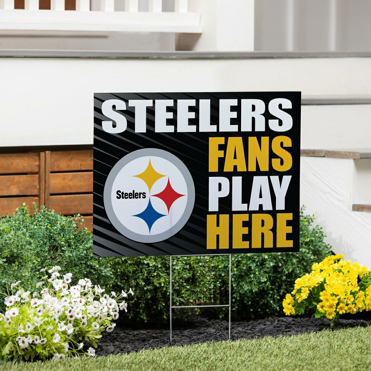 Pittsburgh Steelers Coroplast Yard Sign "Fans Play Here"