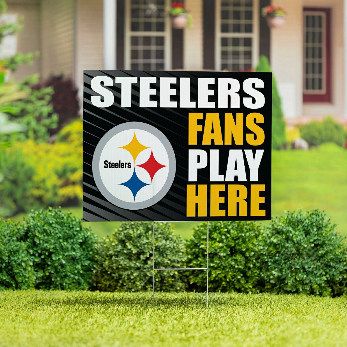 Pittsburgh Steelers Coroplast Yard Sign "Fans Play Here"