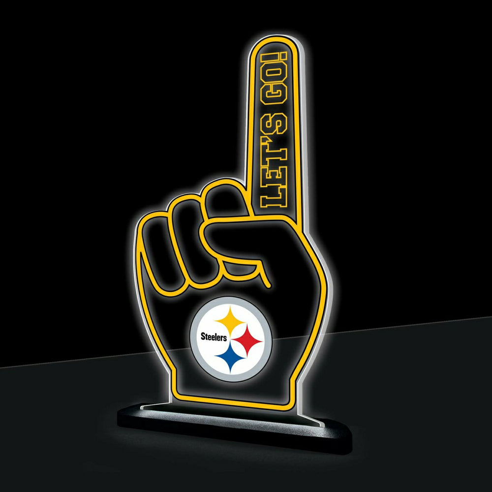 Pittsburgh Steelers NFL Football Foam Finger Desklite LED Decor