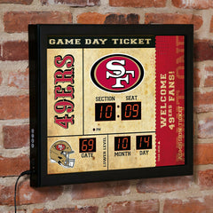 Bluetooth Scoreboard Wall Clock, San Francisco 49ers
