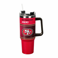 40oz Stainless Steel Canyon Cup w/ Straw, San Francisco 49ers