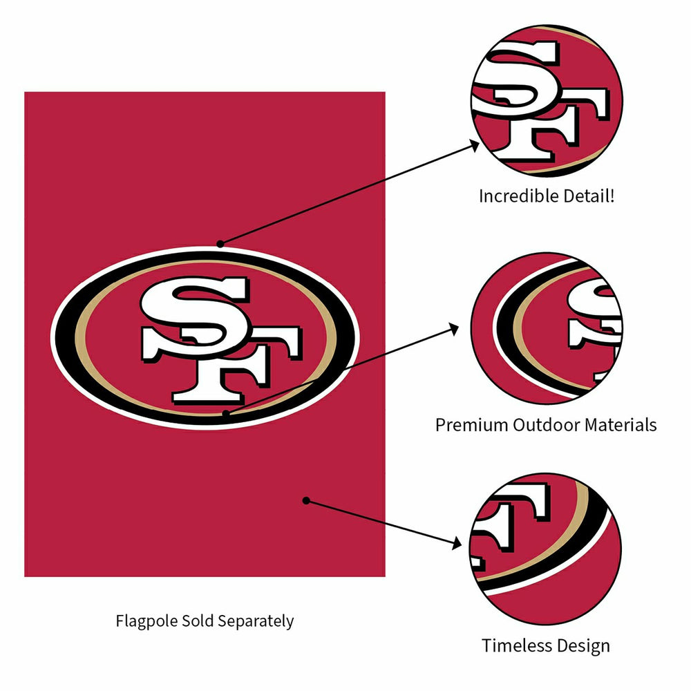 Applique Flag, Gar., San Francisco 49ers