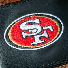 San Francisco 49ers Black Bi-Fold Embroidered Wallet w/ RFID Blocking