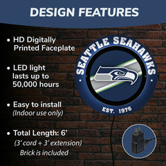 Seattle Seahawks, Metal Lite, Round