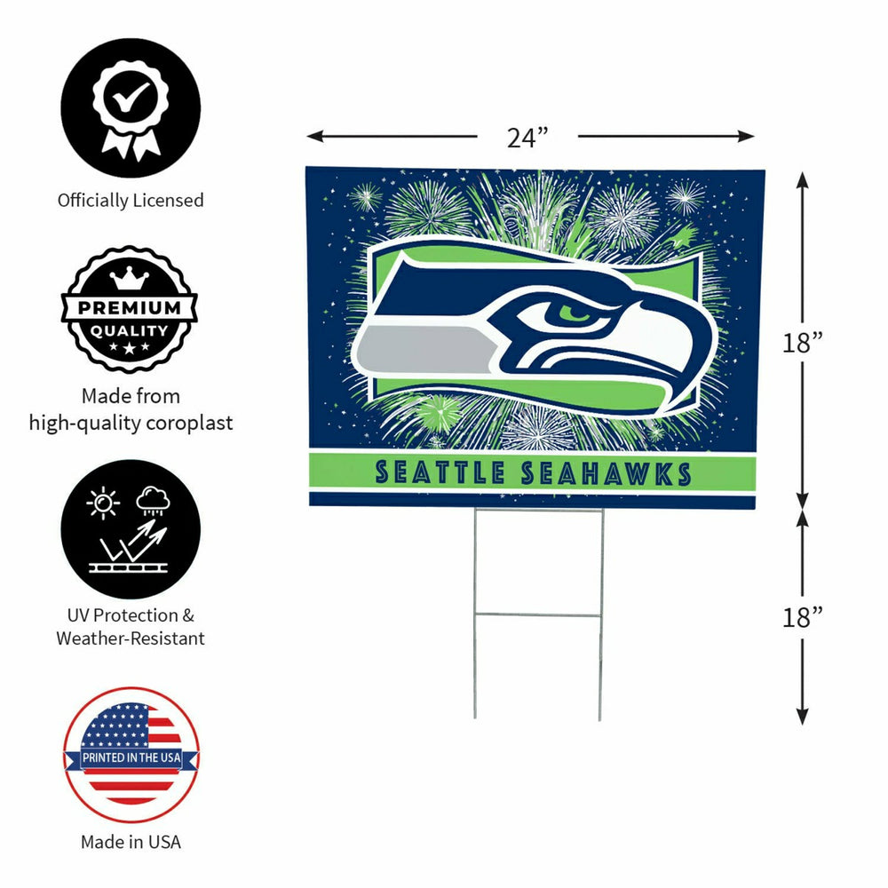 Seattle Seahawks Yard Sign, Patriotic