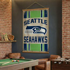Seattle Seahawks, Canvas Wall Tapestry, Large, 54x36