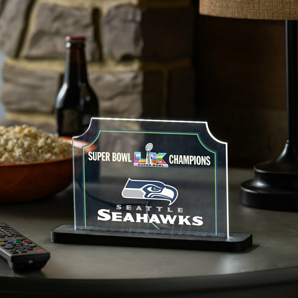 Seattle Seahawks, Super Bowl 60, Rectangle Desklite LED Décor
