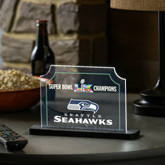 Seattle Seahawks, Super Bowl 60, Rectangle Desklite LED Décor