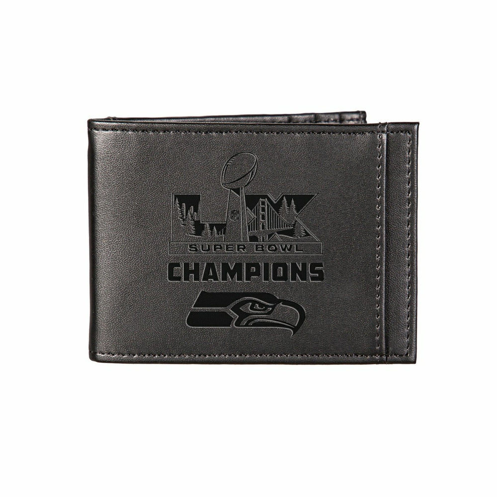 Seattle Seahawks, Super Bowl 60, Front Pocket Wallet, Black