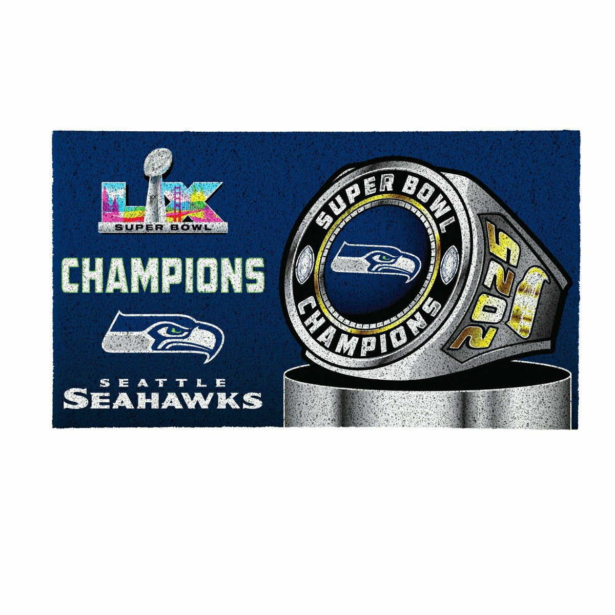 Seattle Seahawks, Super Bowl 60, Ring, Turf Mat, Color