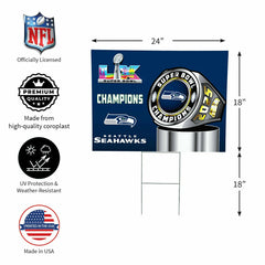 Seattle Seahawks, Super Bowl 60, Ring, Cororplast Yard Sign