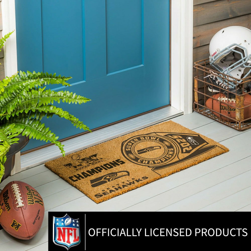 Seattle Seahawks, Super Bowl 60, Ring, Coir Mat, One Color