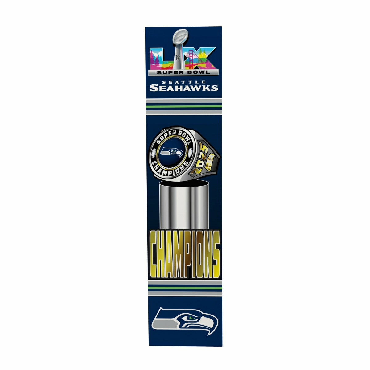 Seattle Seahawks, Super Bowl 60, Ring, Porch Leaner, 46"