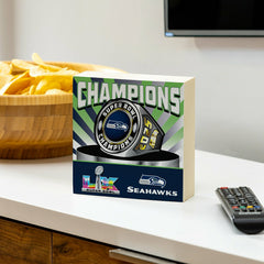 Seattle Seahawks, Super Bowl 60, Ring, Block, 6x6