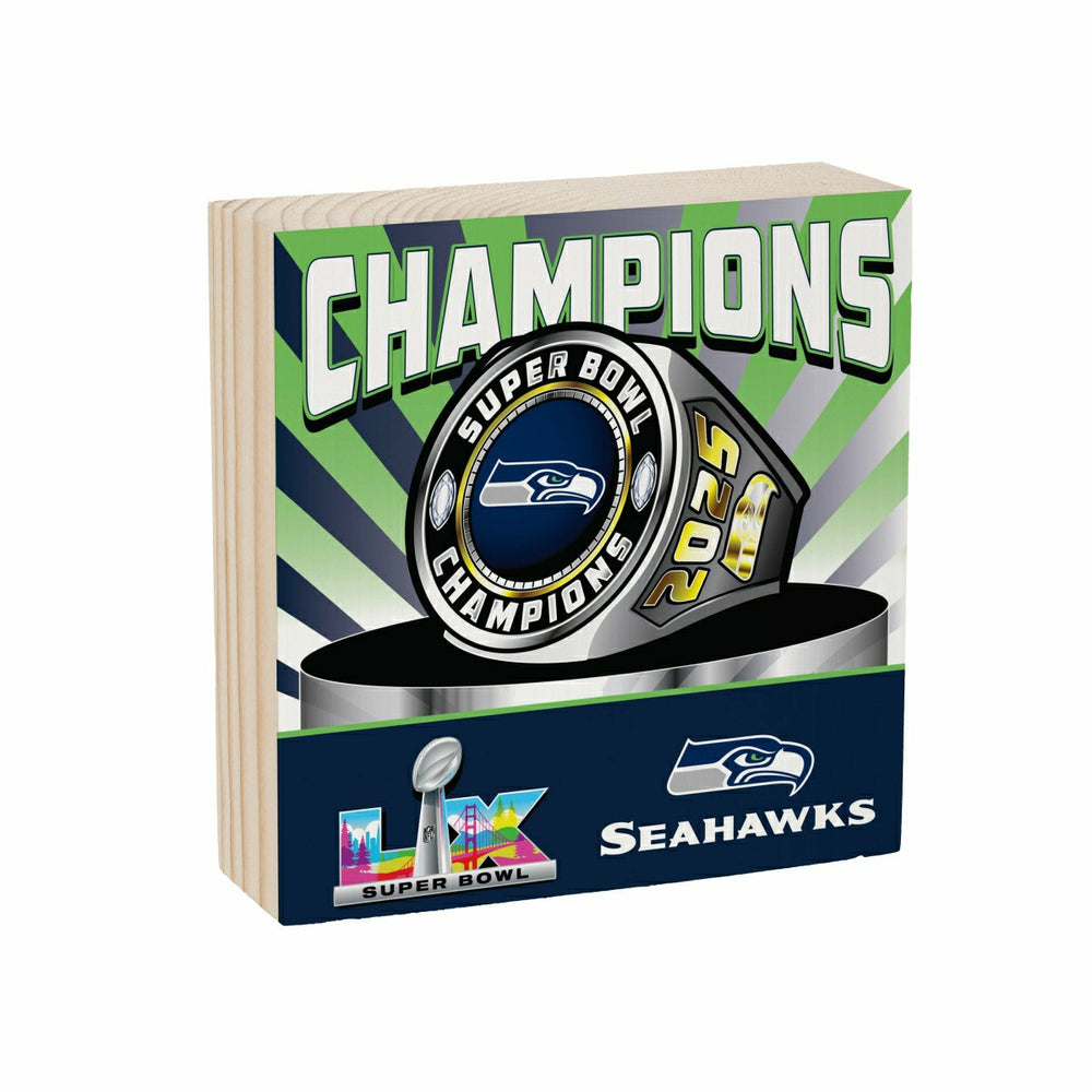 Seattle Seahawks, Super Bowl 60, Ring, Block, 6x6