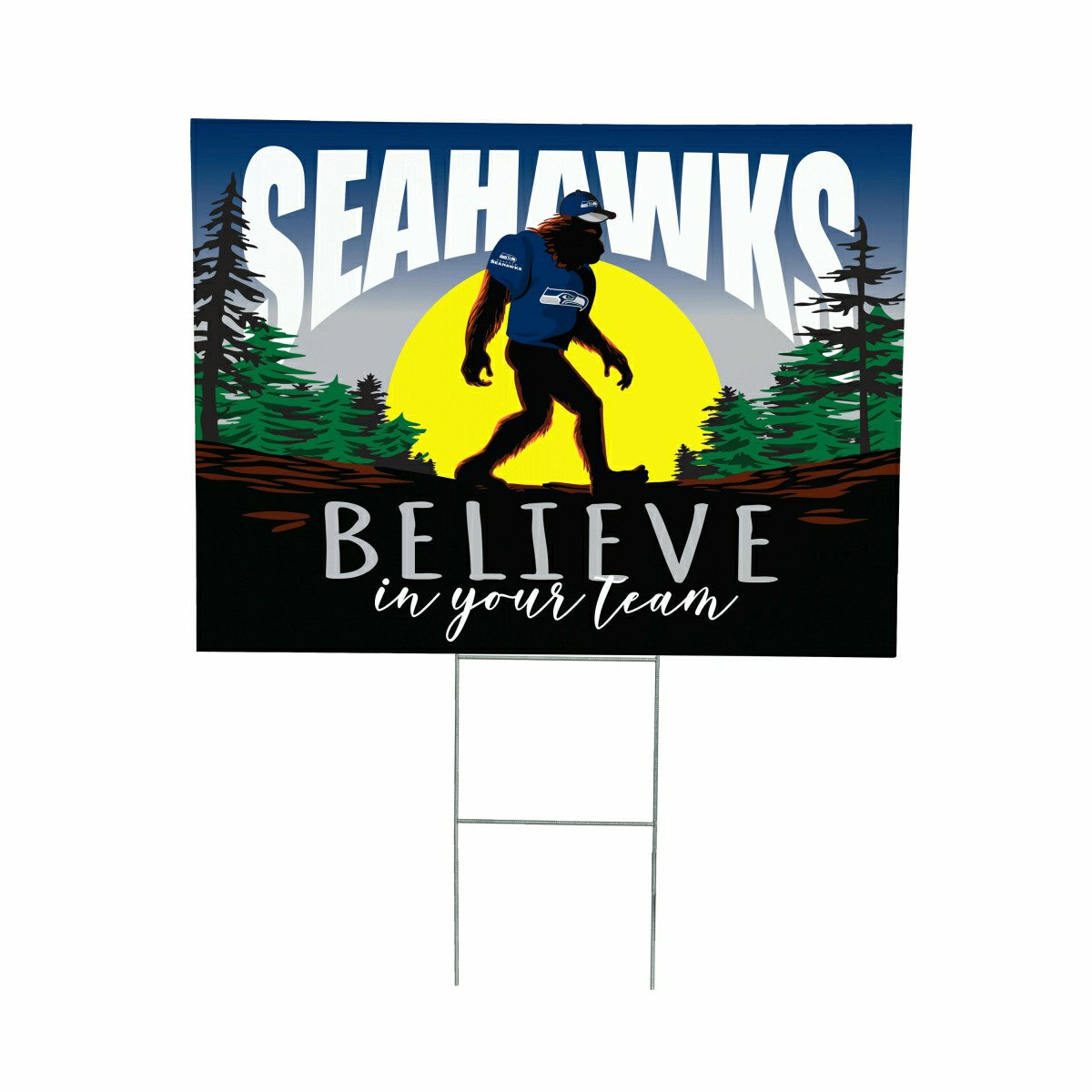 Seattle Seahawks Yard Sign, Bigfoot