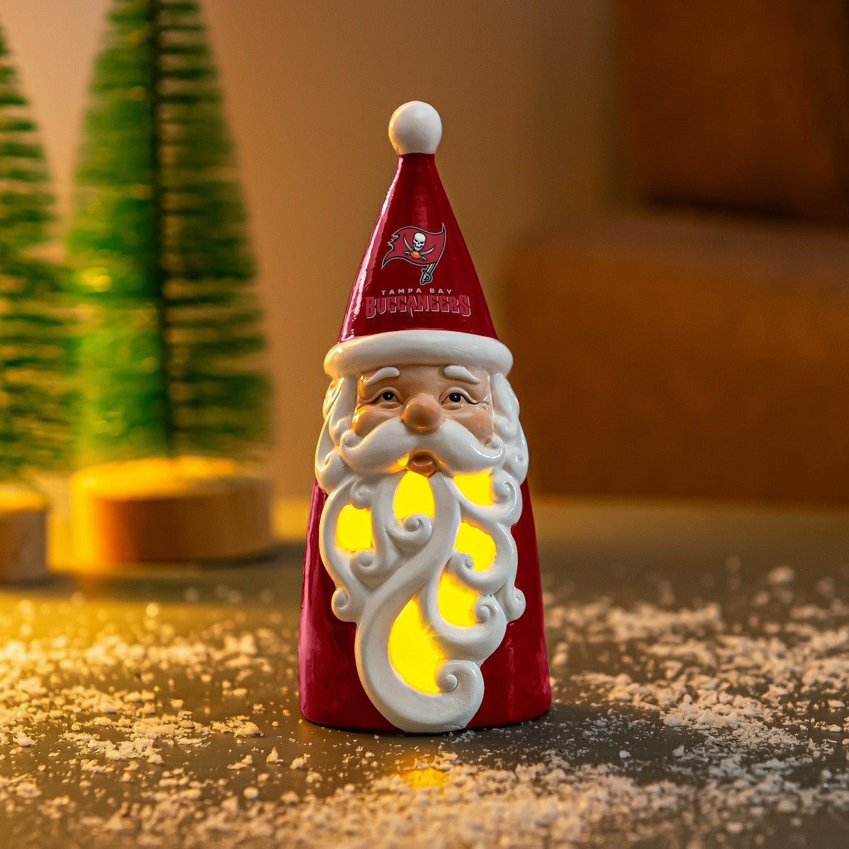 Tampa Bay Buccaneers Santa LED Statuary, 8"