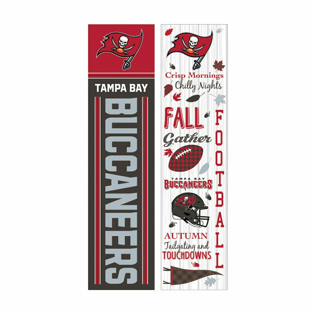 46" Double Sided Leaner, Tampa Bay Buccaneers, Fall Seasonal