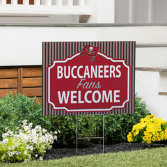 Tampa Bay Buccaneers Coroplast Yard Sign, "Fans Welcome"