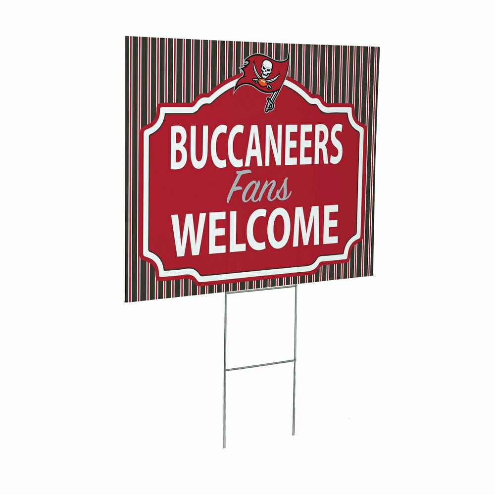Tampa Bay Buccaneers Coroplast Yard Sign, "Fans Welcome"