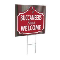Tampa Bay Buccaneers Coroplast Yard Sign, "Fans Welcome"