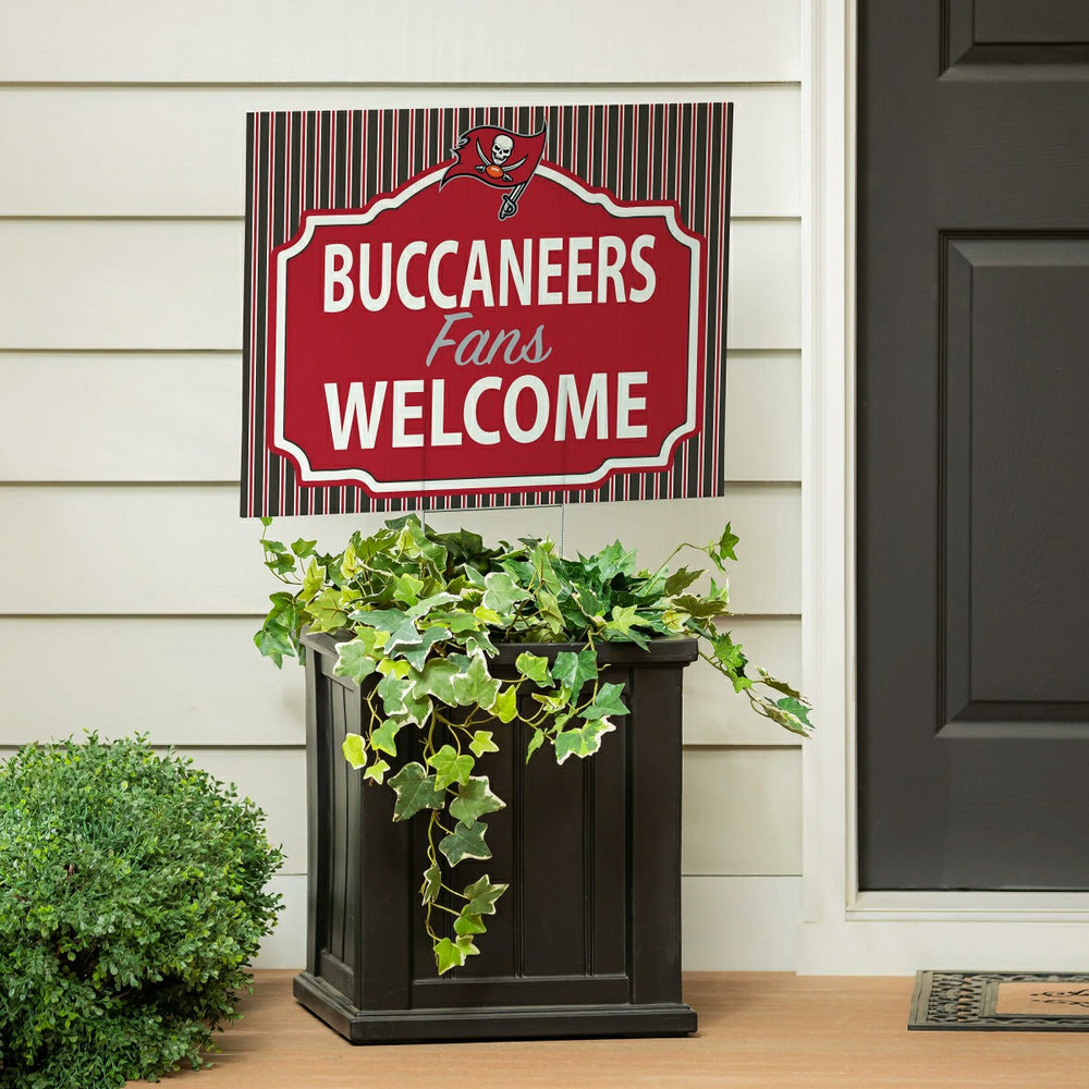 Tampa Bay Buccaneers Coroplast Yard Sign, "Fans Welcome"