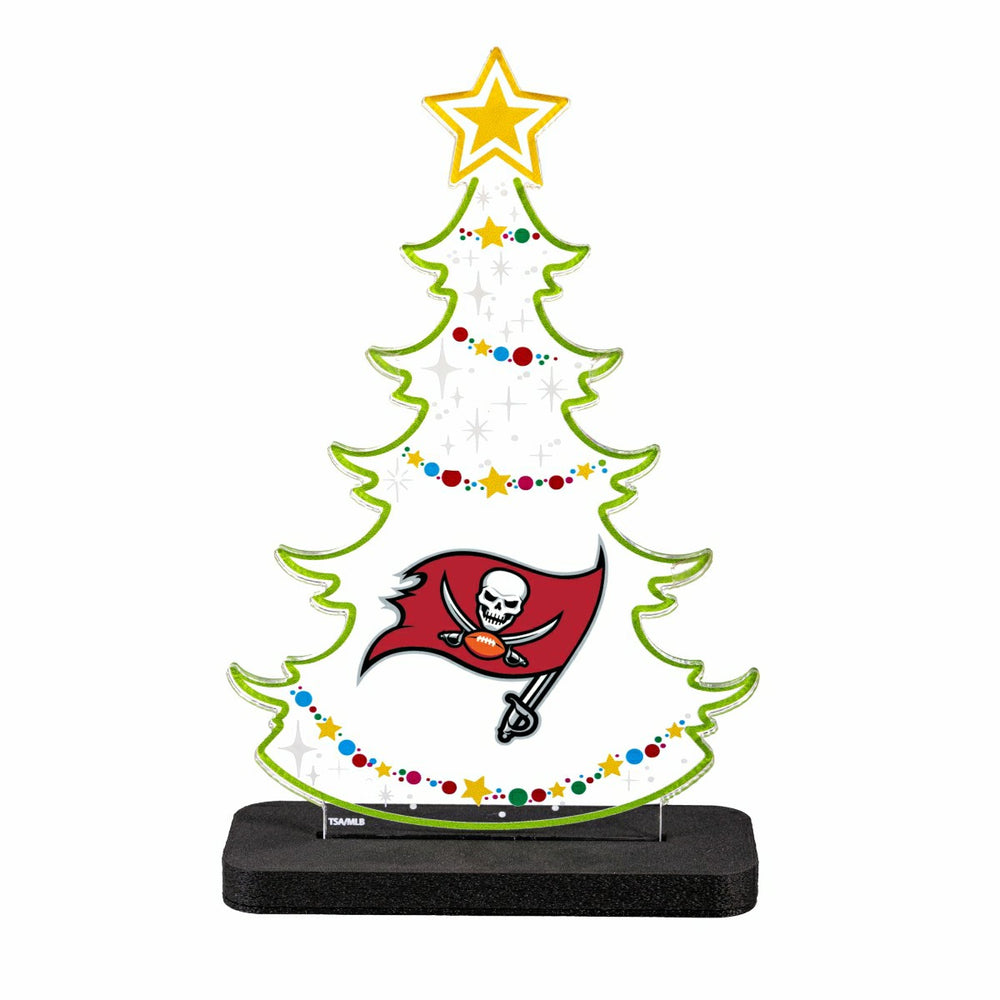 Tampa Bay Buccaneers NFL Football Holiday Tree Desklite LED Decor