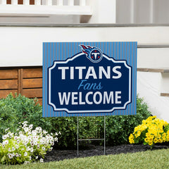 Tennessee Titans Coroplast Yard Sign, "Fans Welcome"