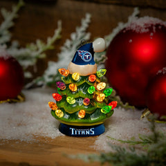 4" Mini LED Tabletop Christmas Tree, Set of 2, Tennessee Titans