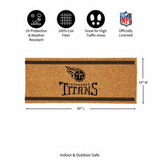 Tennessee Titans Extra Large One Color Coir Mat, 60"x24"