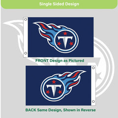 Tennessee Titans Single Sided Flag w/ 2 Grommets, 3'x5'